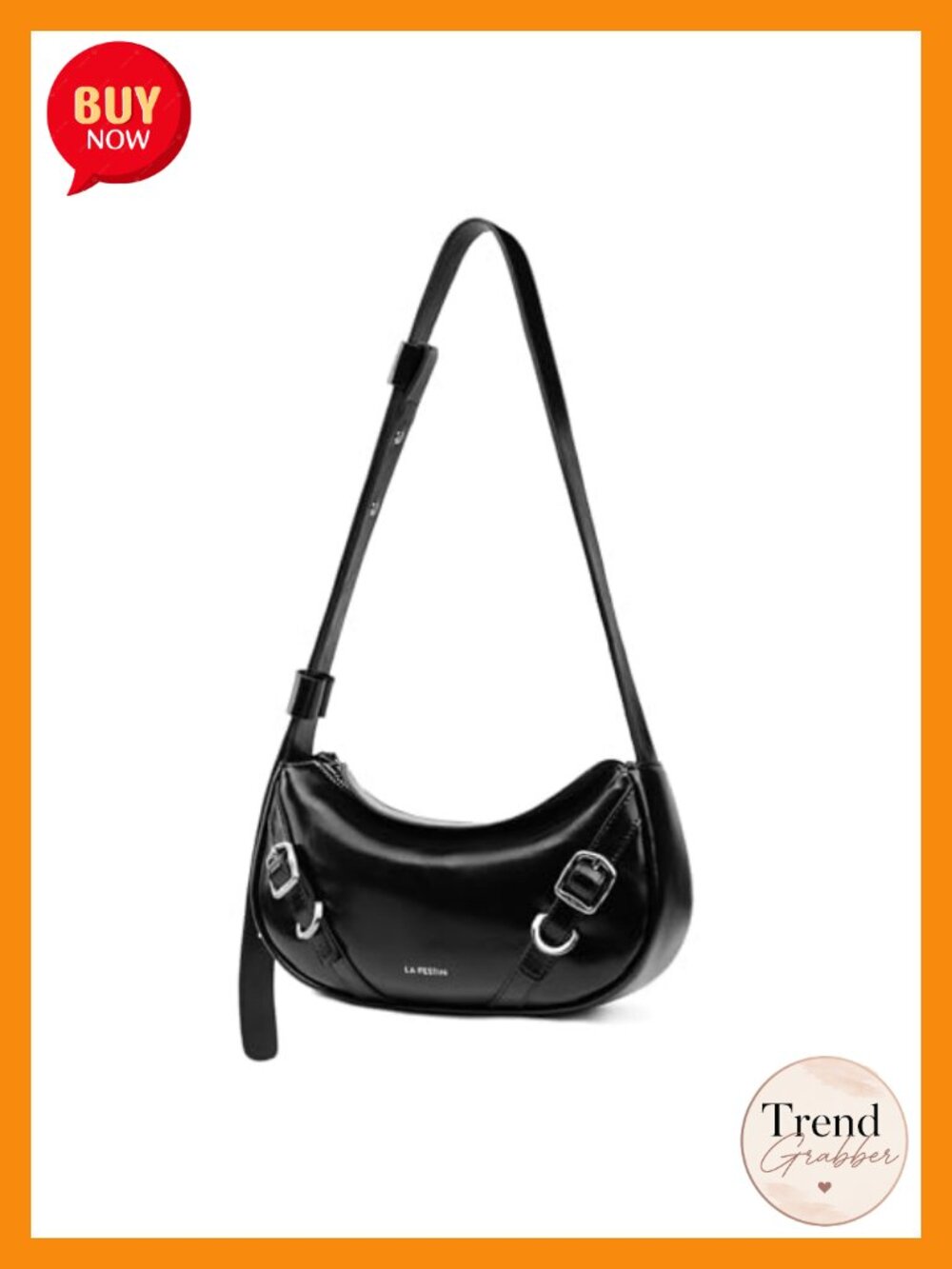 Genuine Leather Hobo Bag Crescent Shoulder Purse Travel